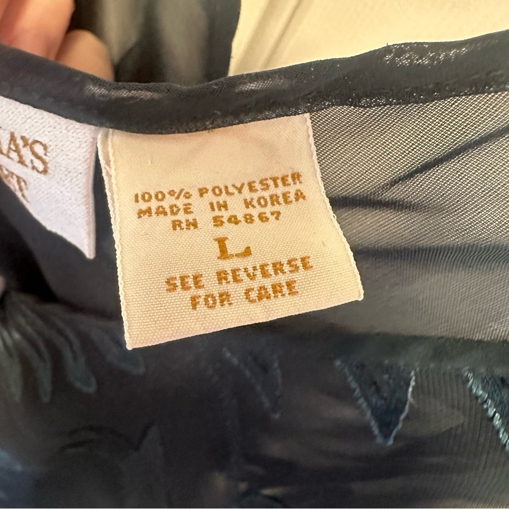 VICTORIA’S Secret Vintage Gold Label Slip Dress / Nightgown and Robe Size Large - Picture 6 of 13